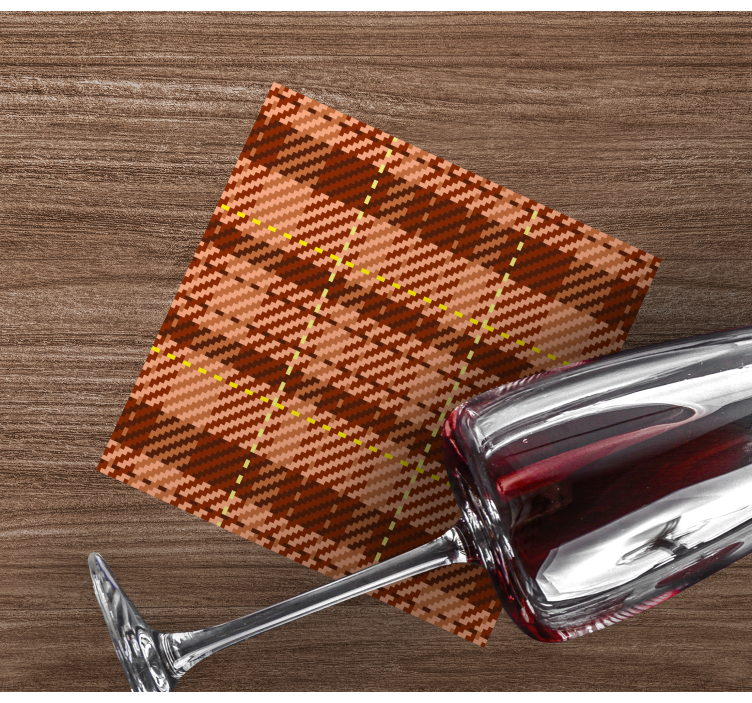 70's fabric pattern vintage coaster - TenStickers