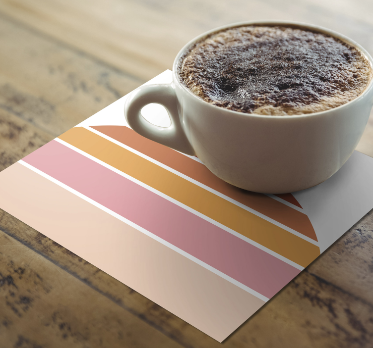 70's sun stripes 70s coasters - TenStickers