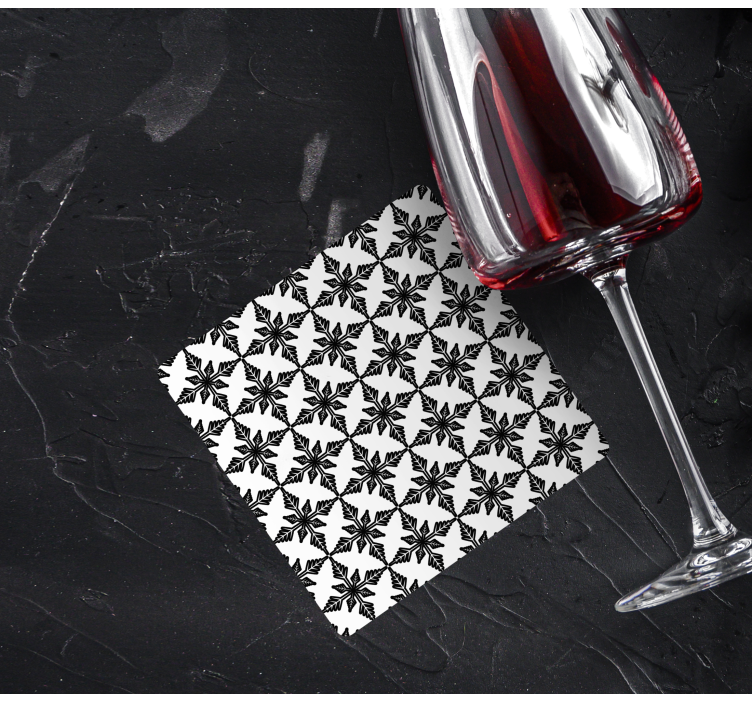 Antiqued black and white tile coasters - TenStickers