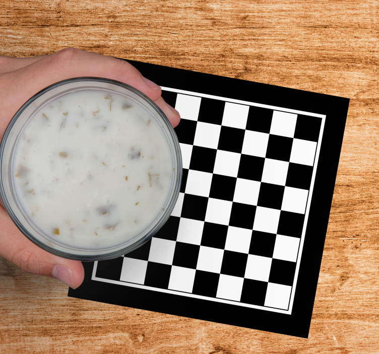 Asymmetric shape chess board   geek coasters - TenStickers