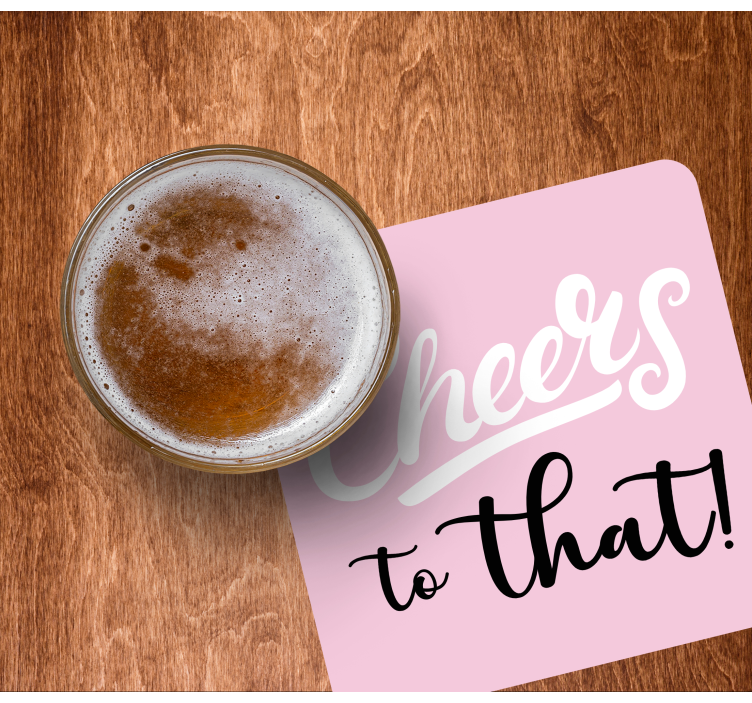 Beer mats cheers quote design - TenStickers