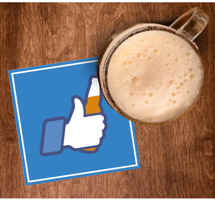 Beer mats thumbs up drink coasters - TenStickers