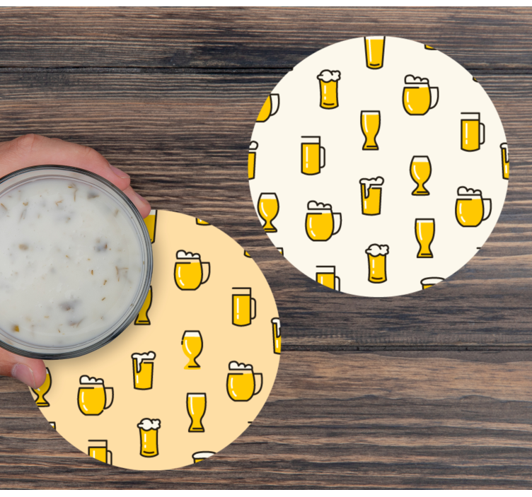 Beer pattern vinyl coasters - TenStickers