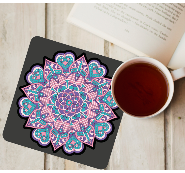 Boho mandala tile coasters - TenStickers