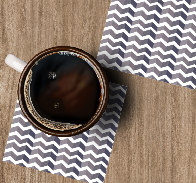 Chevron pattern motif coasters - TenStickers