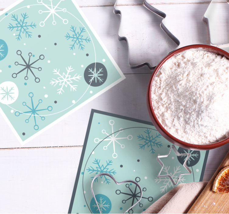 Christmas coaster snowflake patterns set - TenStickers