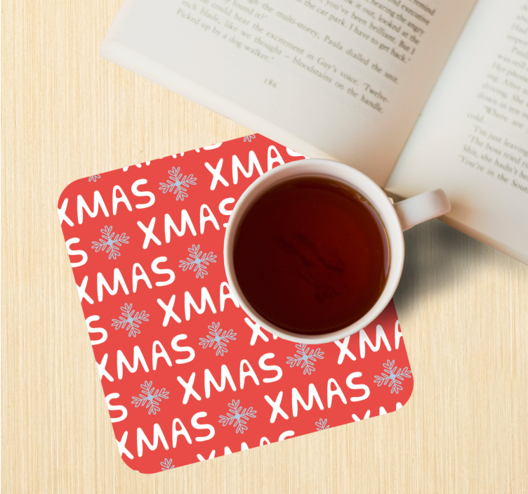 Christmas coaster with festive holiday design - TenStickers