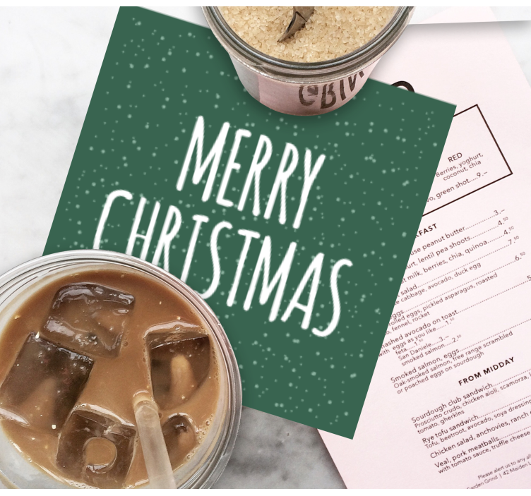 Christmas coaster with festive snowflake design - TenStickers