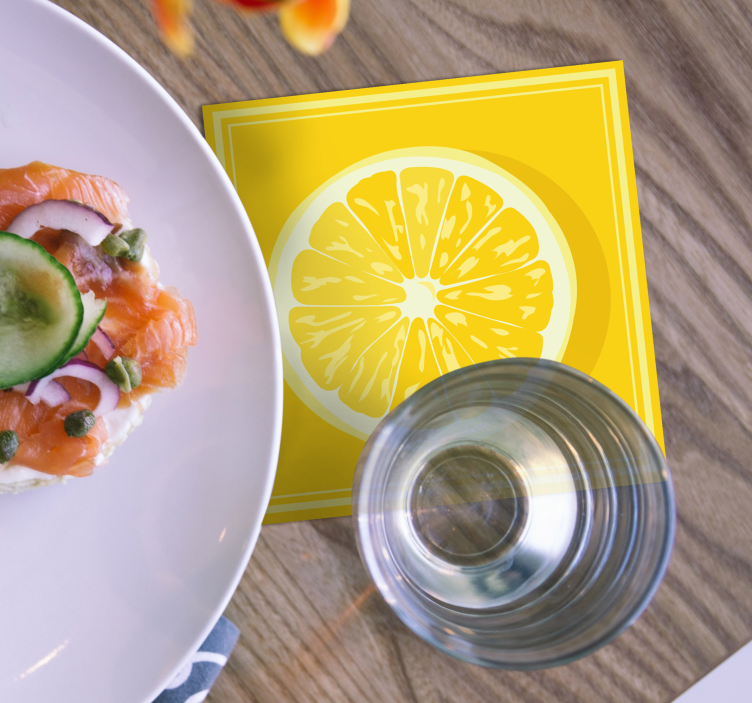 Citrus slice style coasters - TenStickers