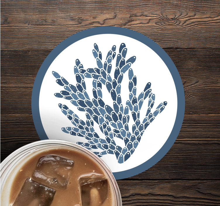 Coasters abstract coral design - TenStickers