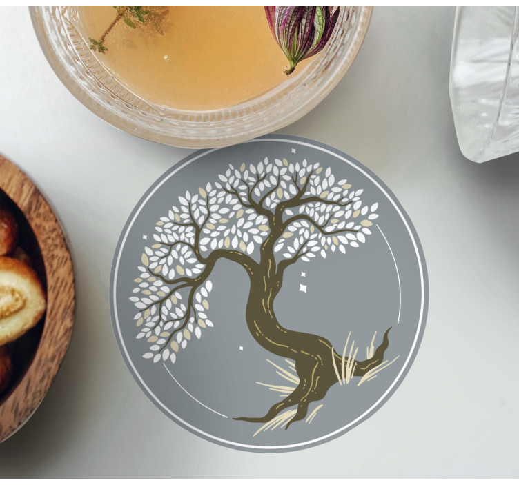 Coasters elegant tree silhouette - TenStickers