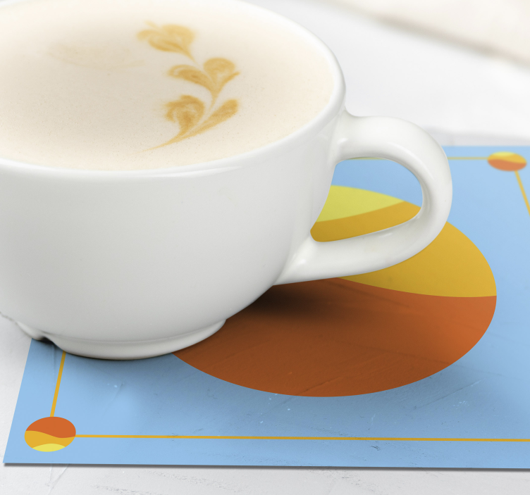 Coasters in bright circular color fields - TenStickers