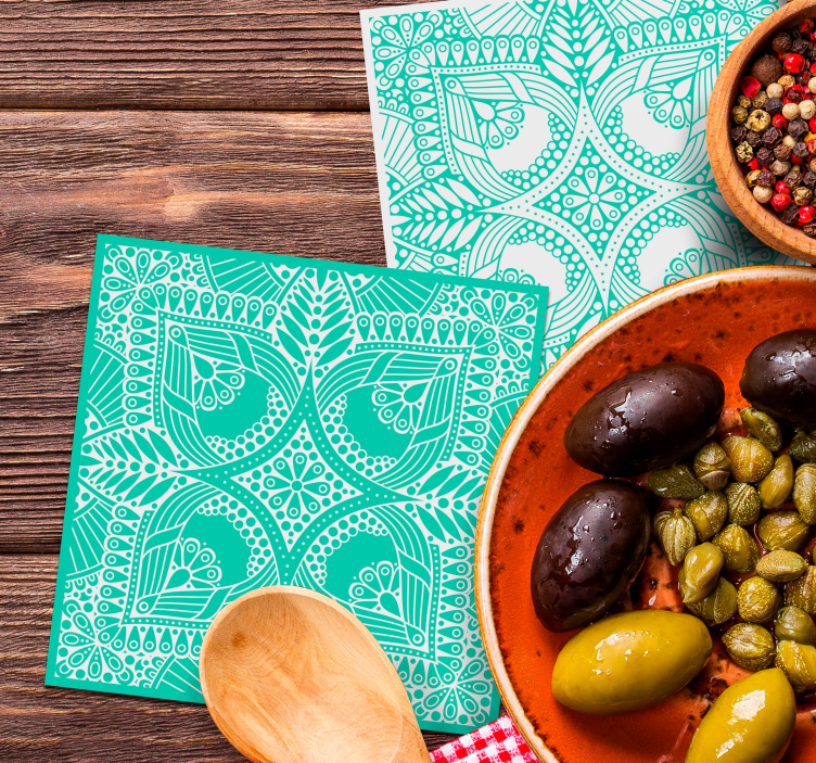 Coasters intricate flower arrangement - TenStickers