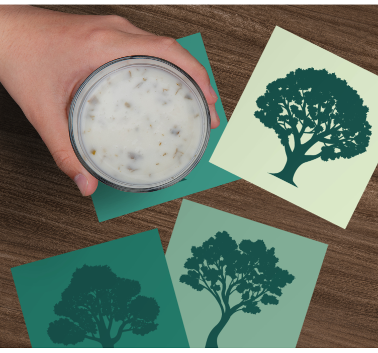 Coasters silhouette trees collection - TenStickers