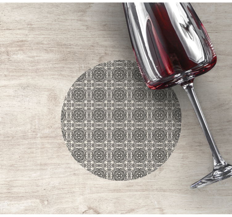 Coasters with circular patterned surface - TenStickers