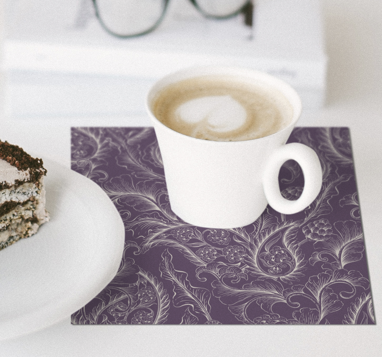 Coasters with elegant botanical design - TenStickers