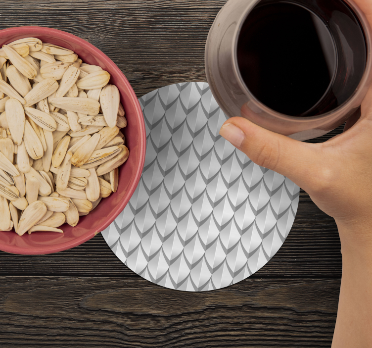 Coasters with elegant scaled pattern design - TenStickers