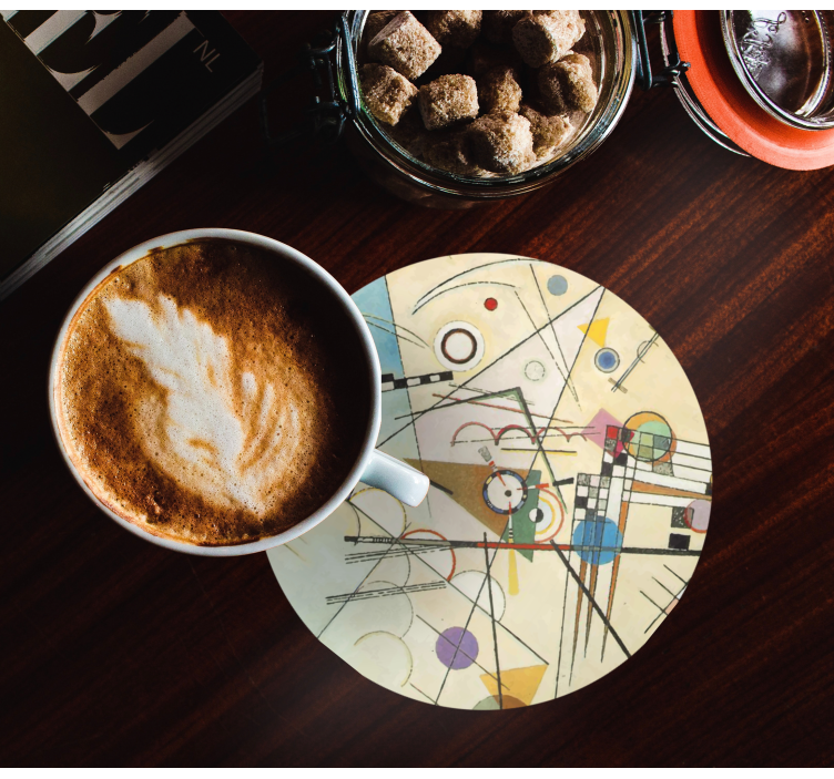 Coasters with geometric circular design - TenStickers