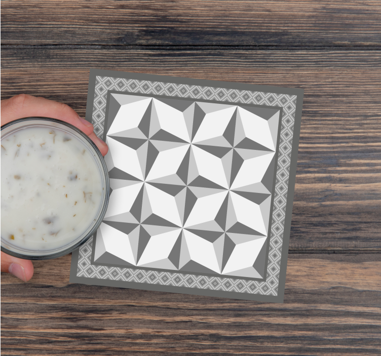 Coasters with geometric layered designs - TenStickers