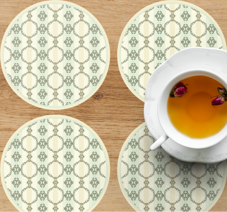 Coasters with intricate circular designs - TenStickers