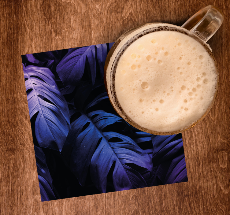 Coasters with lush green leaf designs - TenStickers