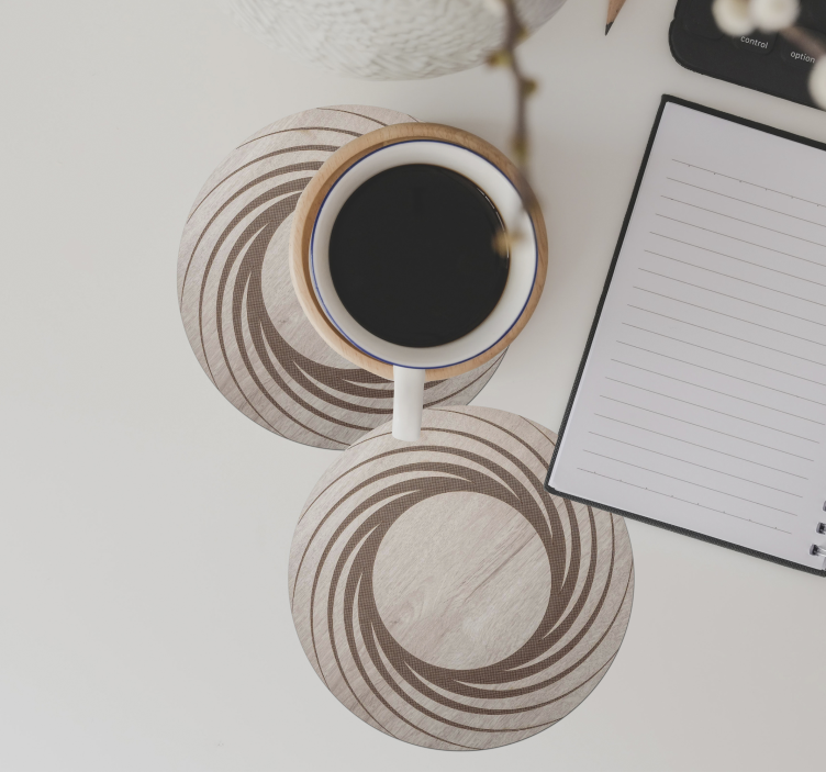 Coasters with natural circular designs - TenStickers