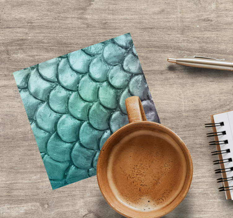 Coasters with scales texture pattern - TenStickers