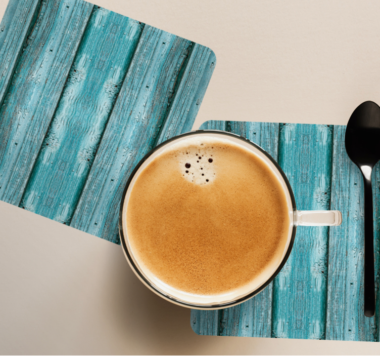 Coasters with textured plank surface - TenStickers