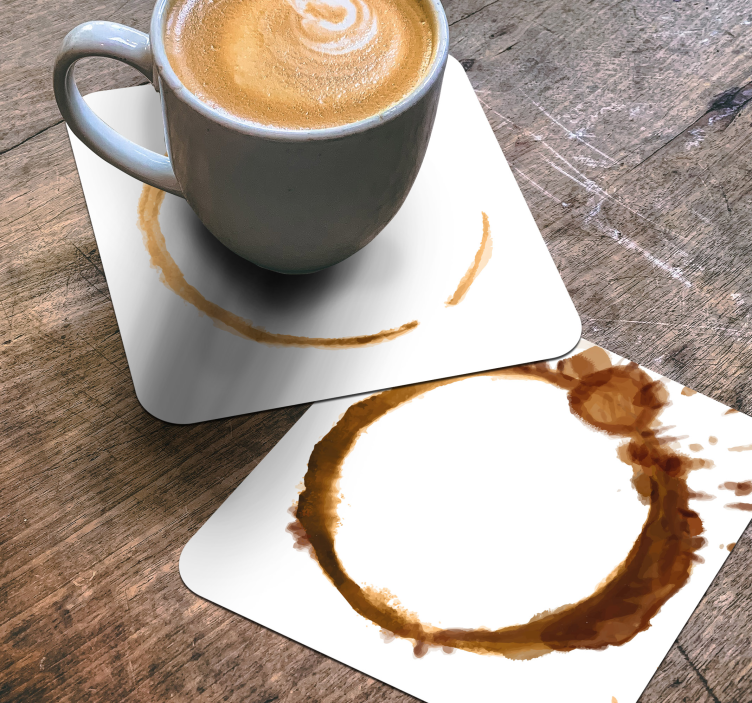 Coffee stain patterns coasters - TenStickers