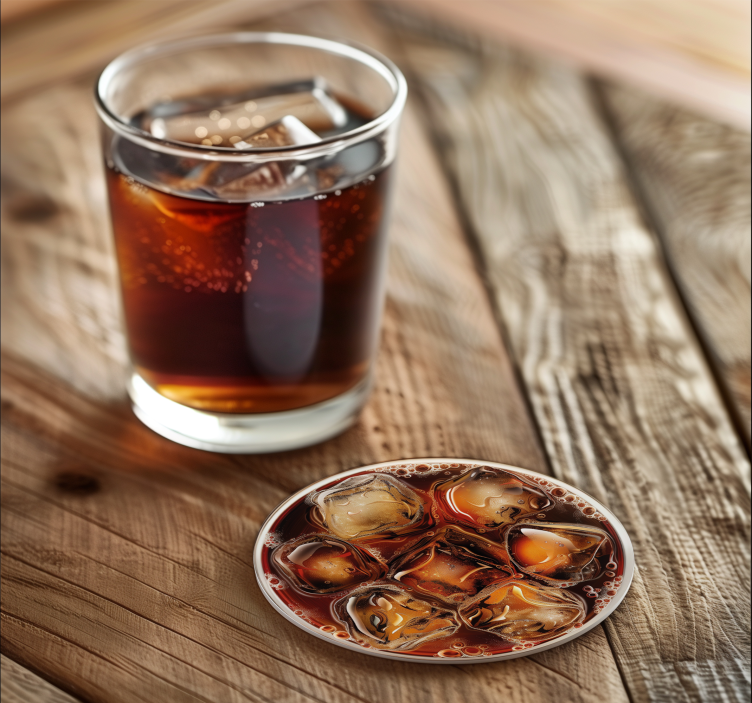 Cola drink texture coasters - TenStickers