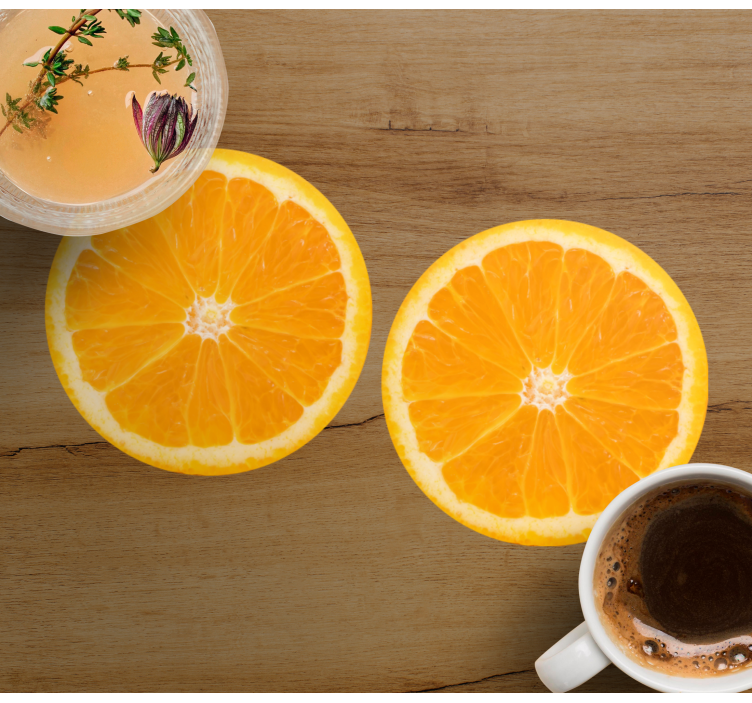 Colorful oranges coasters - TenStickers