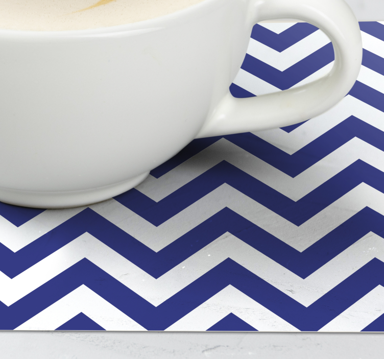 Dynamic zigzag pattern coasters - TenStickers