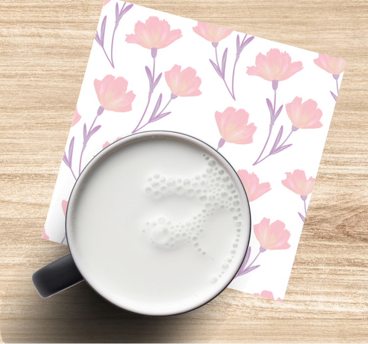 Floral pattern print coasters - TenStickers