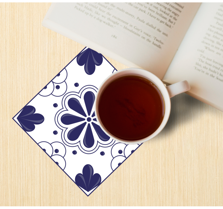 Floral shape pattern coasters - TenStickers
