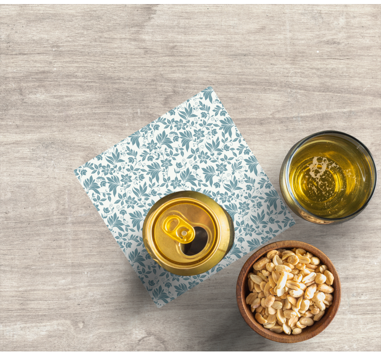 Floral textured surface coasters - TenStickers