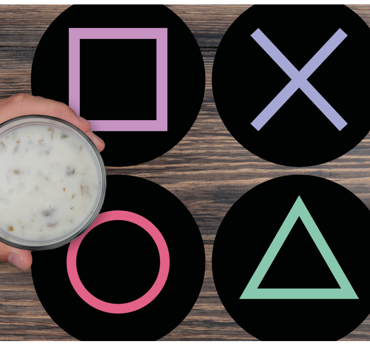 Geek coasters colorful shape patterns - TenStickers