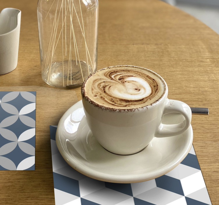 Grey patterns modern coaster - TenStickers