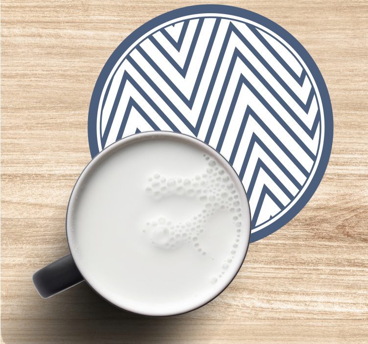 "Hampton Style" Line Pattern modern coaster - TenStickers