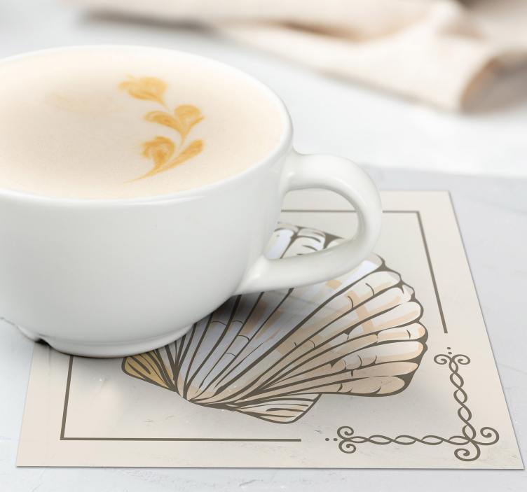Large vintage shell coaster - TenStickers