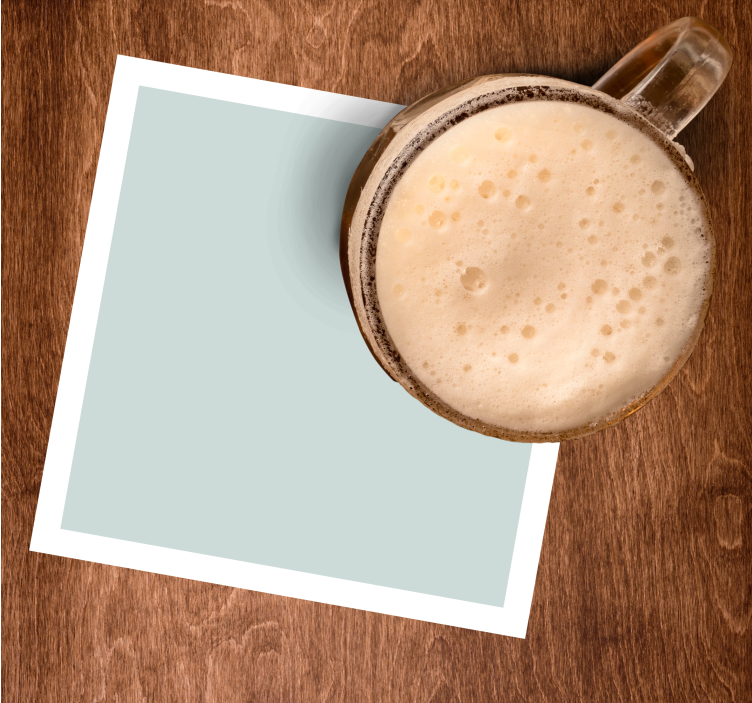 Light blue square beer mats - TenStickers