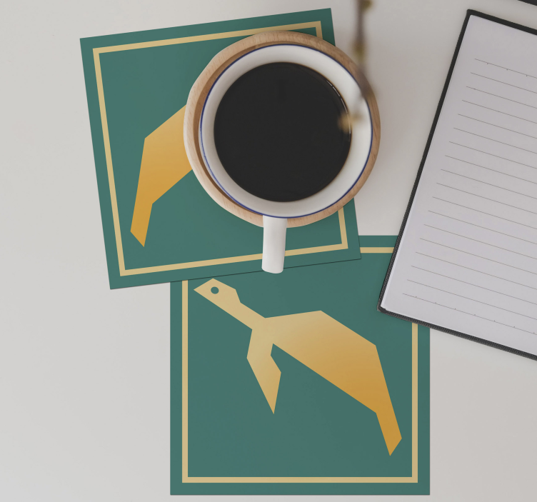 Modern coasters geometric animal designs - TenStickers