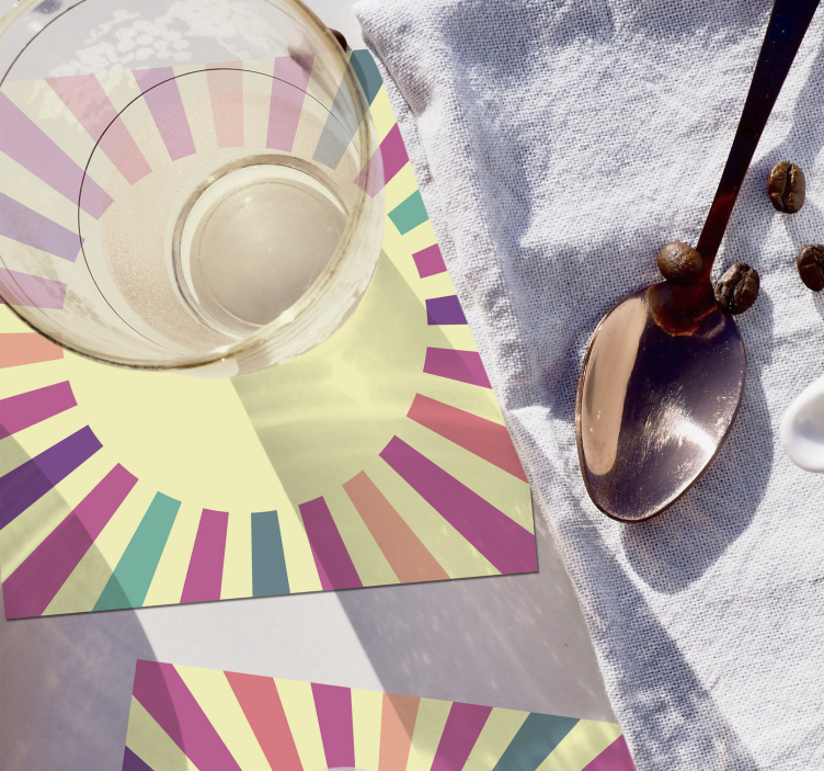 Modern coasters geometric circular design - TenStickers