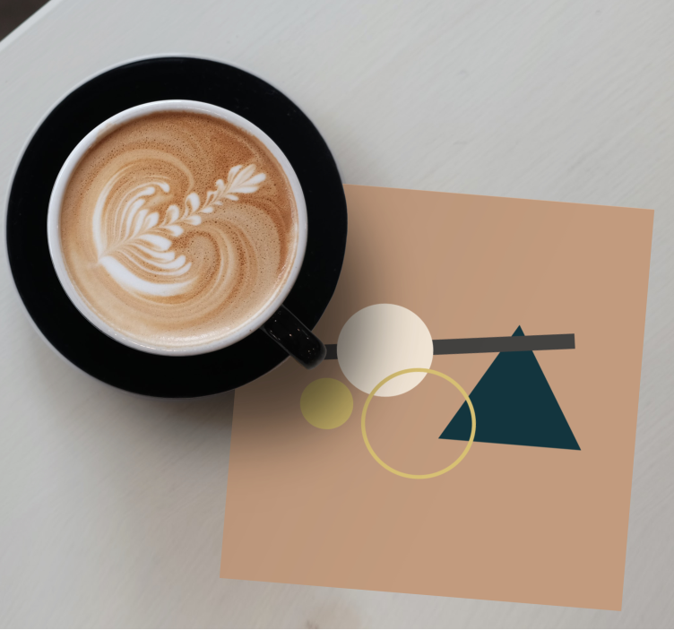 Modern coasters in geometric circle shapes - TenStickers