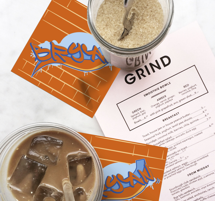 Modern coasters urban graffiti design - TenStickers