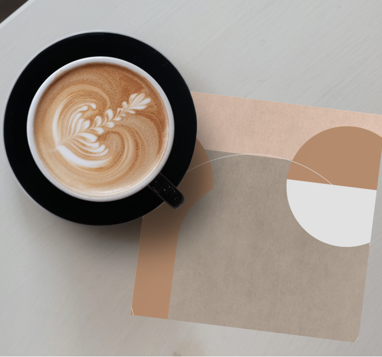 Modern coasters with abstract geometric shapes - TenStickers