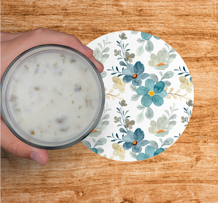 Modern coasters with botanical texture finish - TenStickers