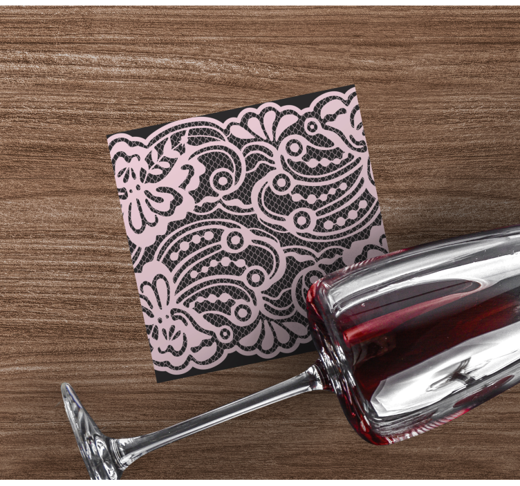 Modern coasters with elegant lace design - TenStickers