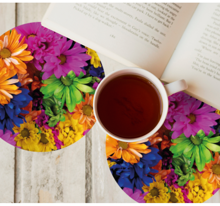 Modern coasters with lively botanical design - TenStickers