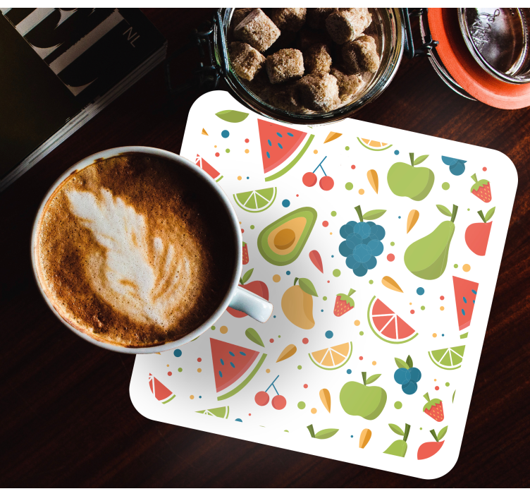 Modern coasters with lively fruit design - TenStickers