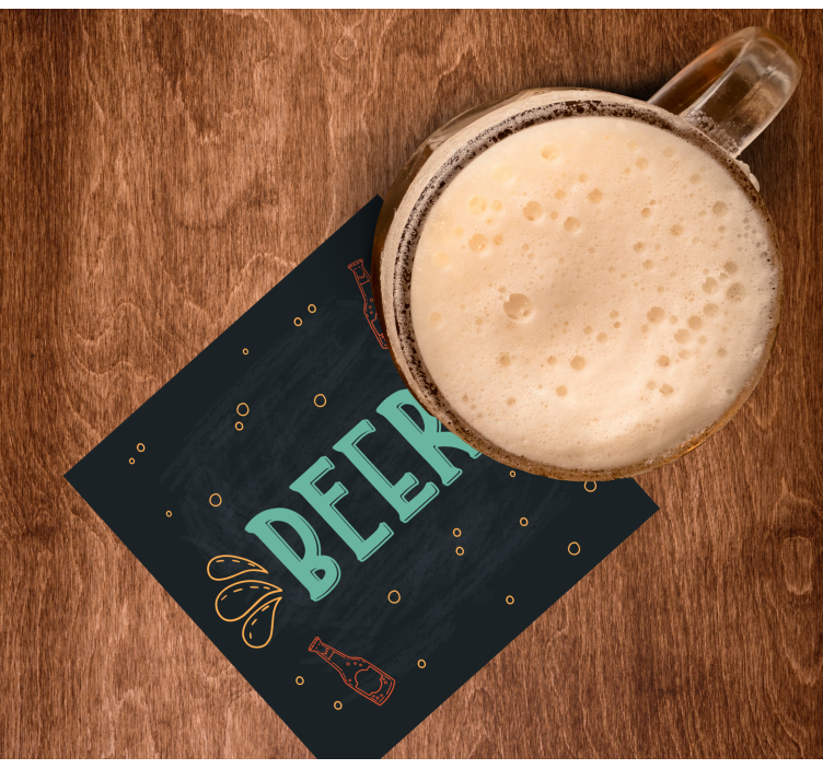 Playful brew concept beer mats - TenStickers